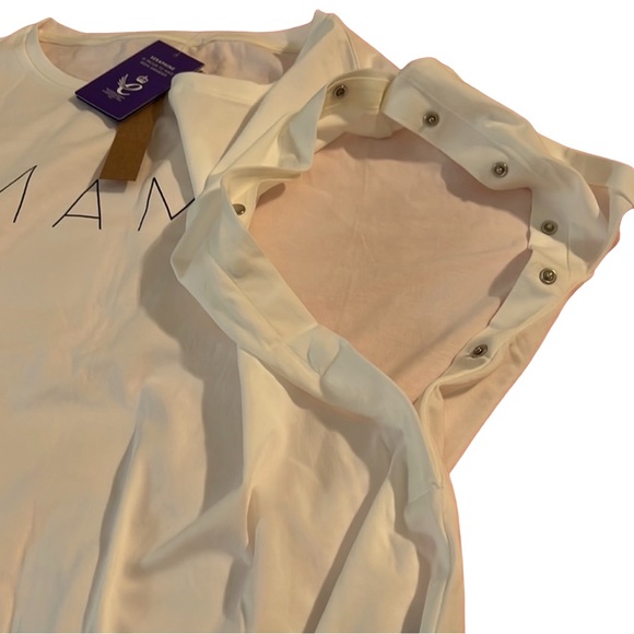 NEW Maternity blouse snap buttons on each side for easy breastfeeding size M. 73 - Picture 5 of 5